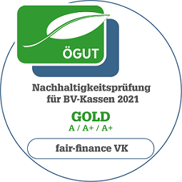 Bild der Auszeichnung ÖGUT Gold für fair-finance ÖGUT Gold für die fair-finance Vorsorgekasse